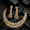 Pretty Cherry Premium Quality Maharani Rose Gold Plated Yellow Stone Studded Necklace - Image 2