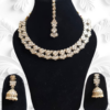 Pretty Cherry American Diamond Stone Studded Silver Plated Necklace Set - Image 2