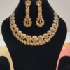 Pretty Cherry Premium Quality Maharani Rose Gold Plated Yellow Stone Studded Necklace